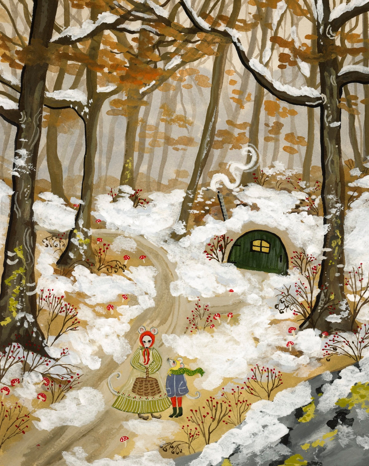 Winterberry gathering